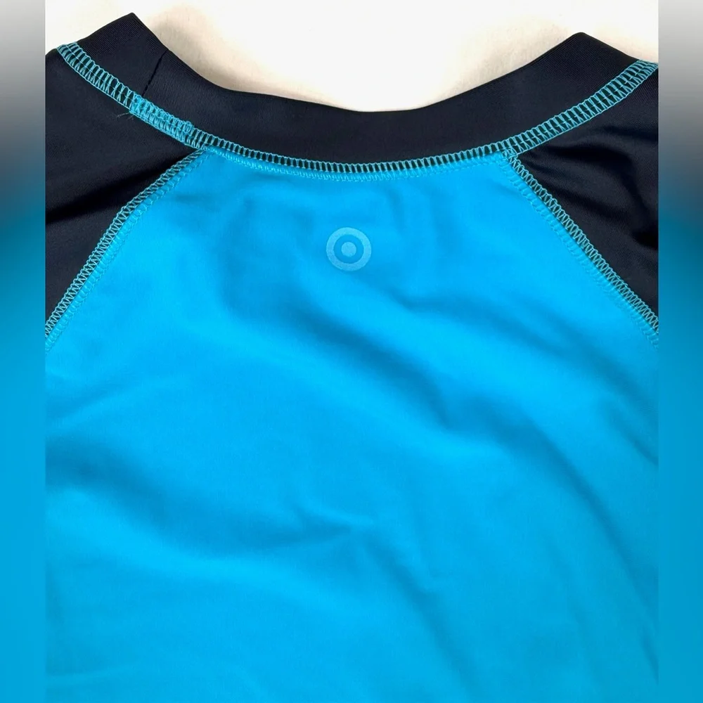 HUNTER FOR TARGET Kids' Teal‎ and Navy Blue Colorblock Rash Guard Swim Size XL
